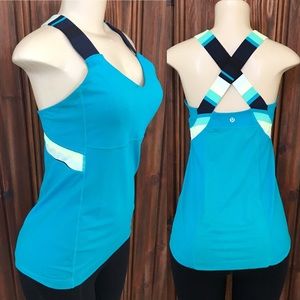 🍋 Lululemon Teal Blue Sports Bra Tank Top